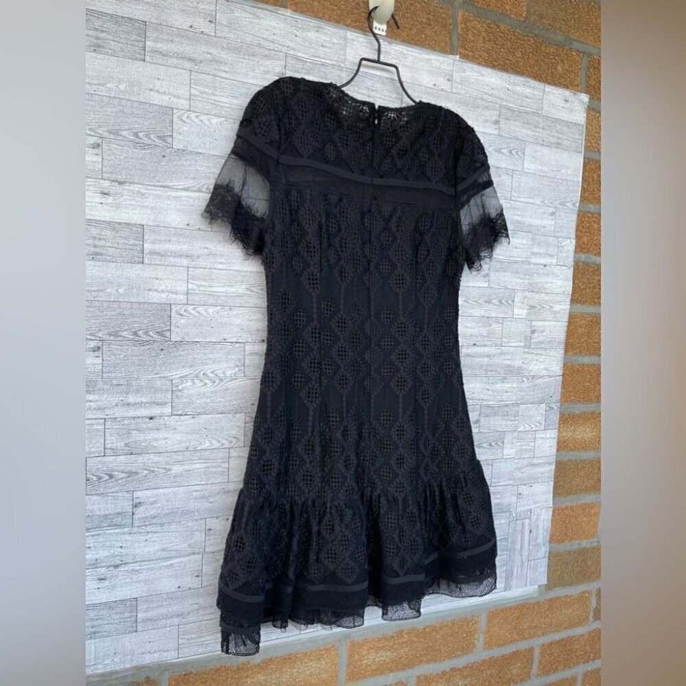Jonathan SimkhaiMultimedia Threaded Mesh Mini Ruffle Dress size 6 - Picture 10 of 15